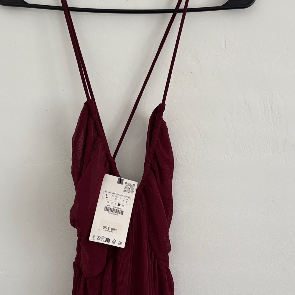 Burgundy Strappy jumpsuit